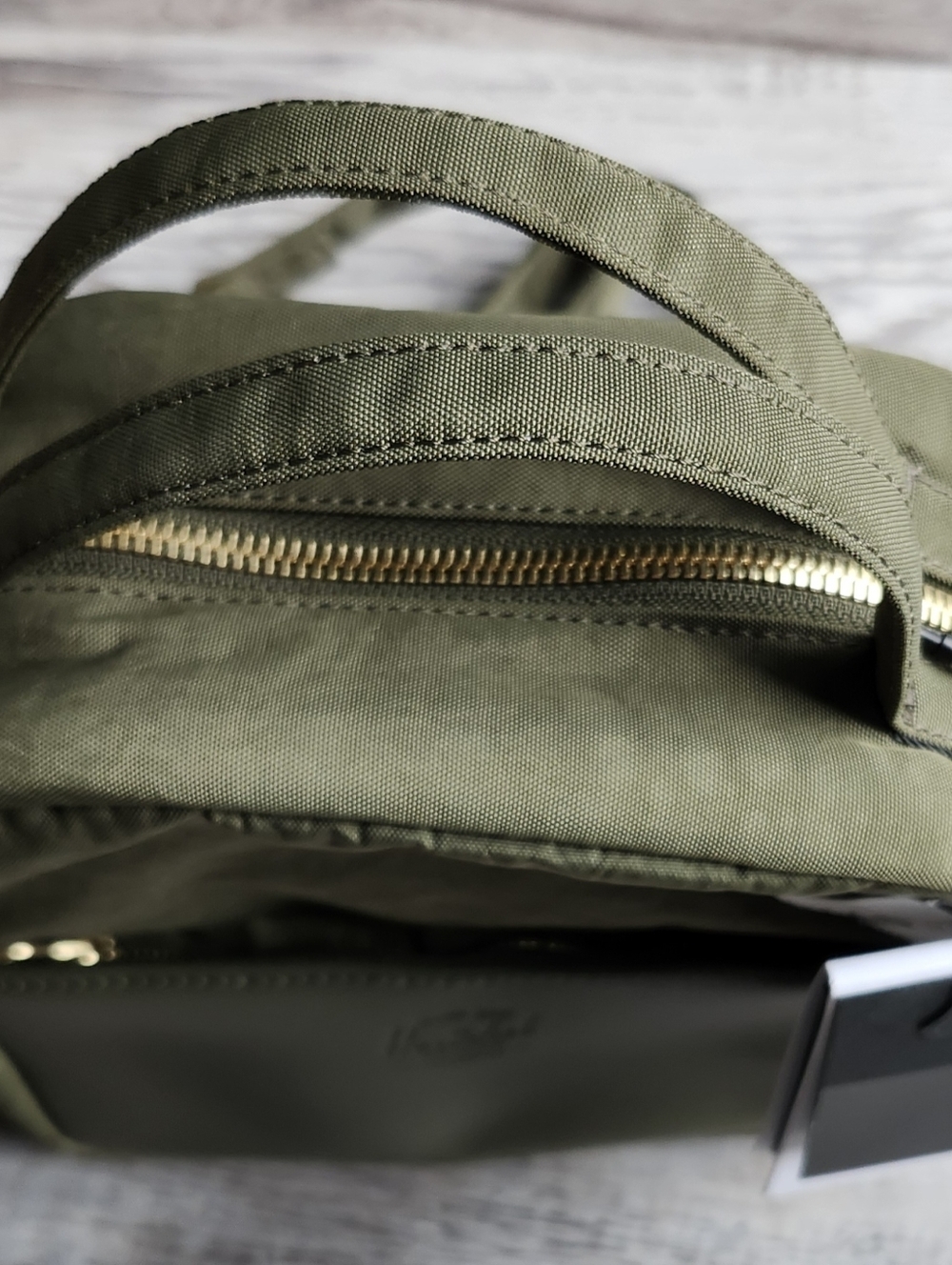 Herschel Orion Mini Backpack Ivy Green NWT Gold Hardware Travel Bag - Picture 4 of 9